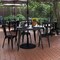 Flash Furniture 36 SQ Table Black Umbrella Top/Black Steel Frame JJ-T14619-90-BKBK-GG - alternate 1